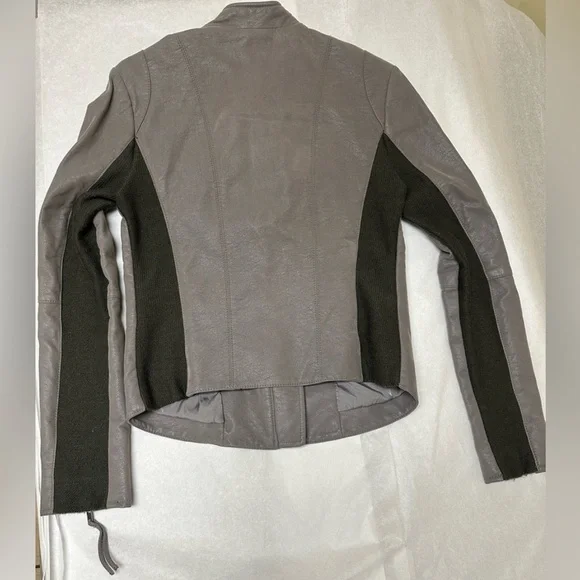 Gray Suede Moto Jacket - Picture 3 of 5
